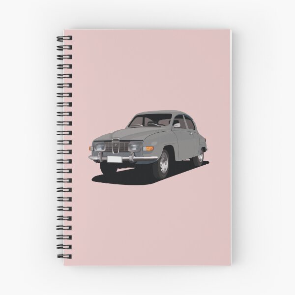 Item preview, SAAB 96 in grey - illustration designed and sold by knappidesign.