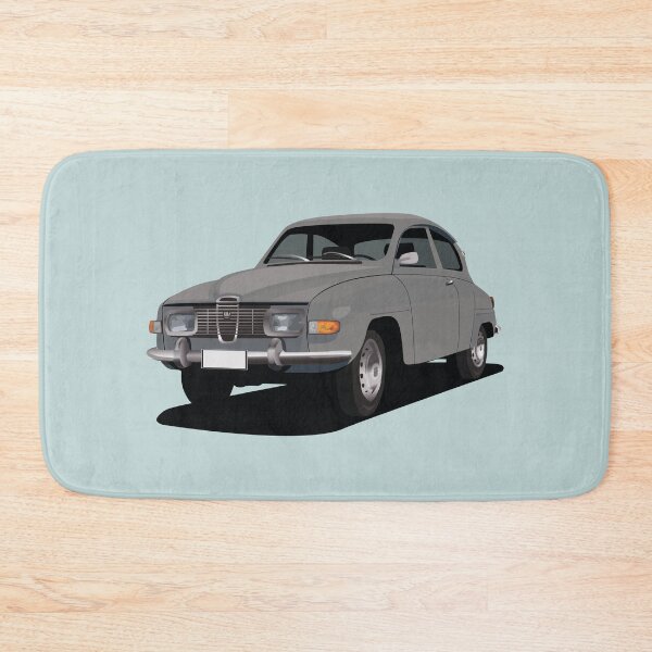 Item preview, SAAB 96 in grey - illustration designed and sold by knappidesign.