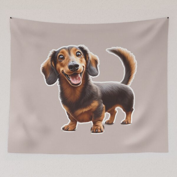 Item preview, Dachshund Portrait - Playful and Excited designed and sold by KittyKatto.
