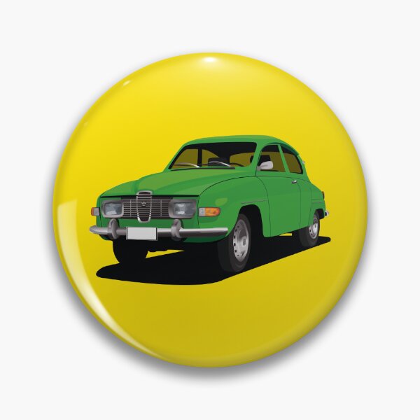 Item preview, SAAB 96 in green - illustration designed and sold by knappidesign.