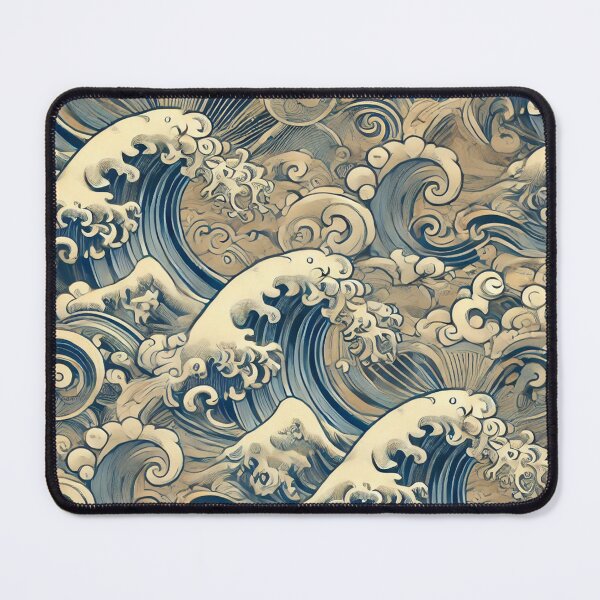 Item preview, Japanese Wave Pattern designed and sold by KittyKatto.