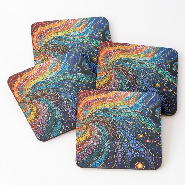 Item preview, Aboriginal Inspired Dot Art - Water And Lava Myriad Colors designed and sold by GrinGalore.