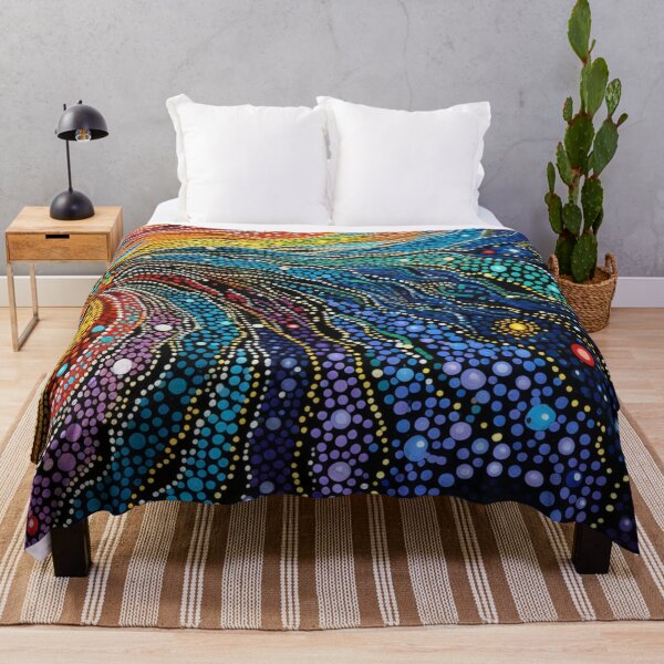 Item preview, Aboriginal Inspired Dot Art - Water And Lava Myriad Colors designed and sold by GrinGalore.