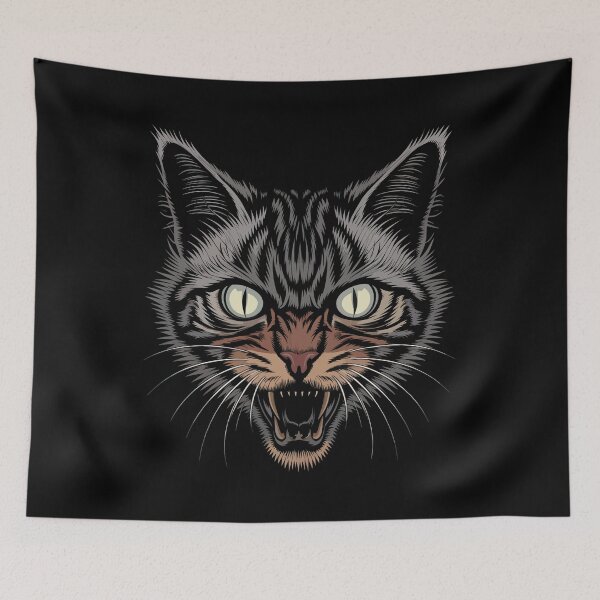 Item preview, Fierce Growling Tabby Cat Design – Striking Wild Feline Art designed and sold by VisualArtsOasis.