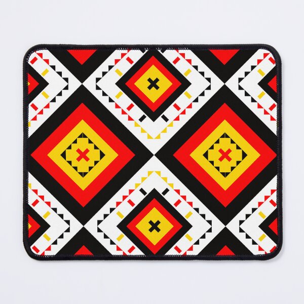 Item preview, Geometric Tribal Pattern in Red, Yellow, and Black designed and sold by SamartkitDesign.