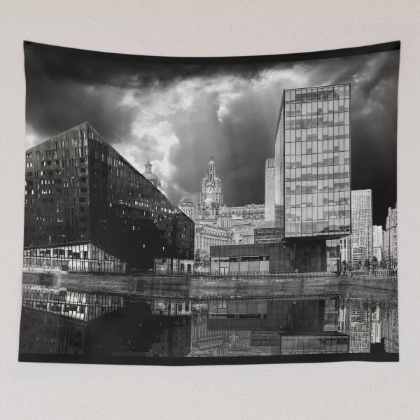 Item preview, Liverpool Cityscape BW designed and sold by Alisonchambers2.