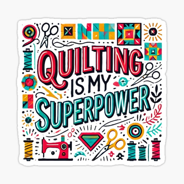 Item preview, "Quilting Is My Superpower" Fun Crafty Typography Design for Quilters designed and sold by Shannerella.