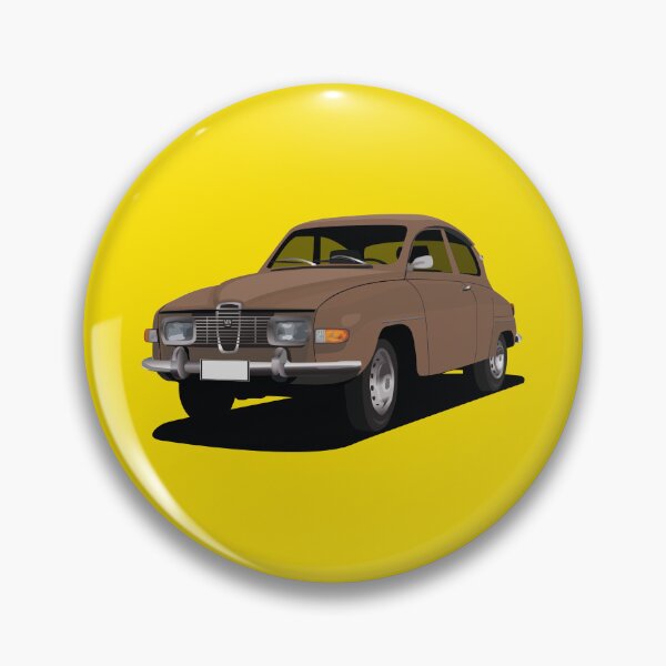 Item preview, SAAB 96 in brown - illustration designed and sold by knappidesign.