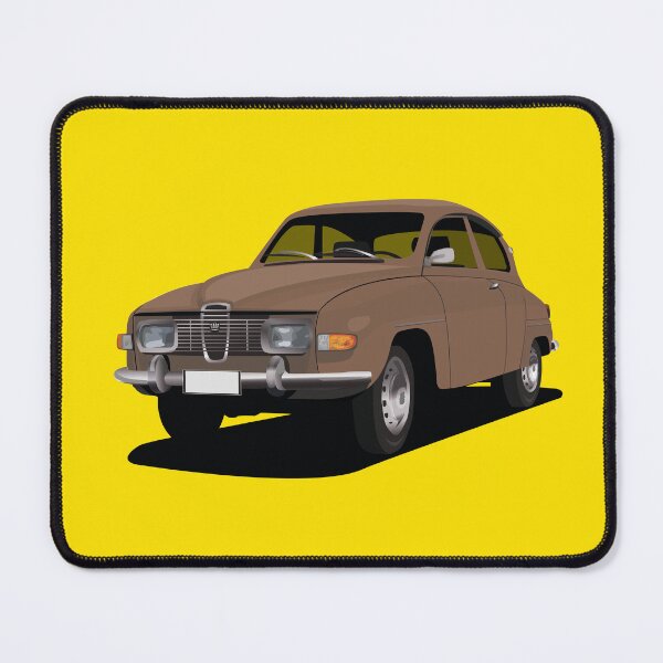 Item preview, SAAB 96 in brown - illustration designed and sold by knappidesign.