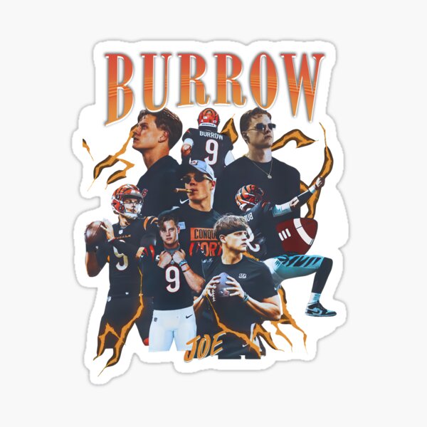 Vista previa del artículo con la obra «Joe Burrow, retro vintage de los años 90», diseñado y vendido por fillinporvald.