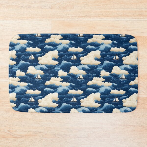 Item preview, Waves of Kanagawa Japanese Seamless Design designed and sold by SotaVibes.