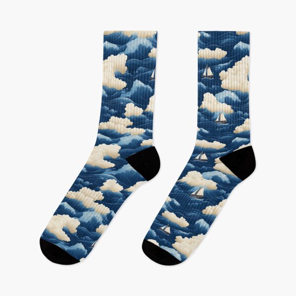 Item preview, Waves of Kanagawa Japanese Seamless Design designed and sold by SotaVibes.