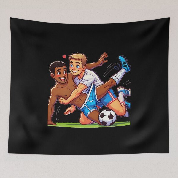 Item preview, Ooops! Football Fun Daddies - LGBTQ Gay Pride Berber Brushstrokes Graphic Design designed and sold by ItsAKinkThing.
