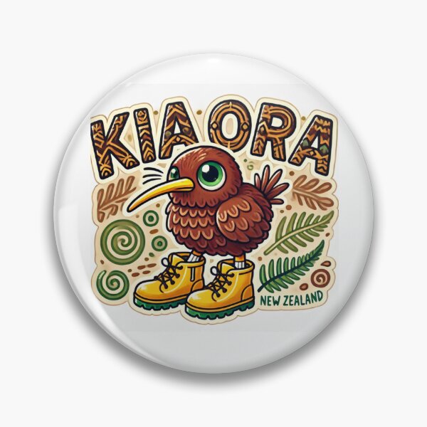 Item preview, Kia Ora with Kiwi and Ferns - Earthy tones designed and sold by 2-Tama-Toi.