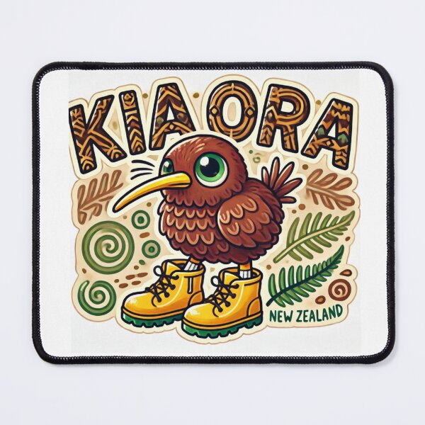 Item preview, Kia Ora with Kiwi and Ferns - Earthy tones designed and sold by 2-Tama-Toi.