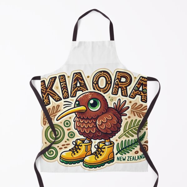 Item preview, Kia Ora with Kiwi and Ferns - Earthy tones designed and sold by 2-Tama-Toi.
