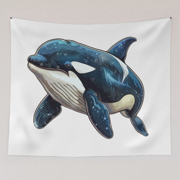 Item preview, blue whale designed and sold by Stickermagician.