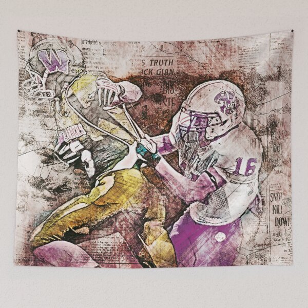 Item preview, vintage, sporty rugby players designed and sold by Mauswohn.