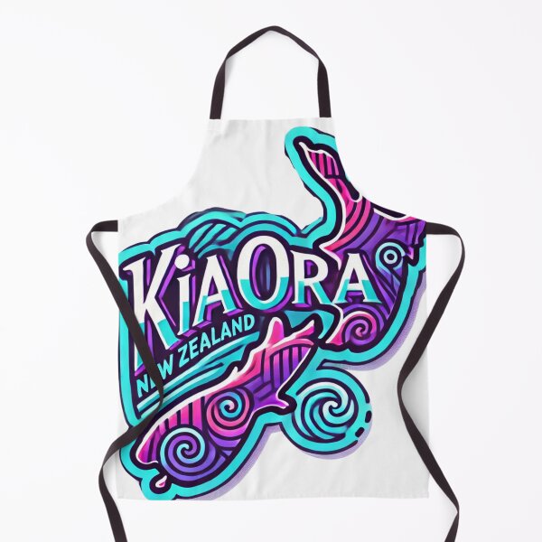 Item preview, Kia ora New Zealand Design in Purple-Turquoise designed and sold by 2-Tama-Toi.