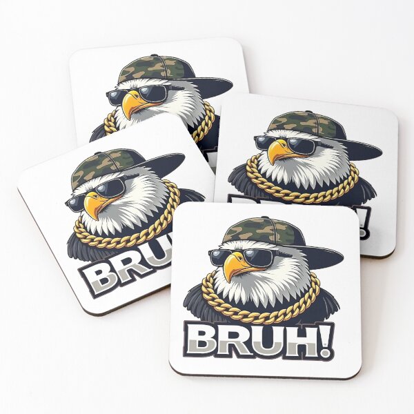 Item preview, Hip-Hop Style Eagle Illustration with Gold Chain and Cap designed and sold by Casanova7000.