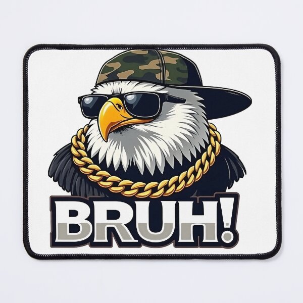 Item preview, Hip-Hop Style Eagle Illustration with Gold Chain and Cap designed and sold by Casanova7000.