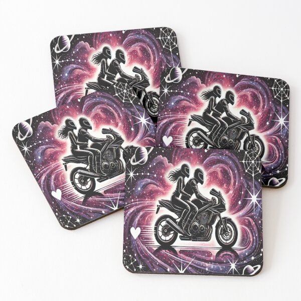 Item preview, LOVE COUPLE ON MOTORBIKE- GALAXY RIDE  designed and sold by Rajasekar.