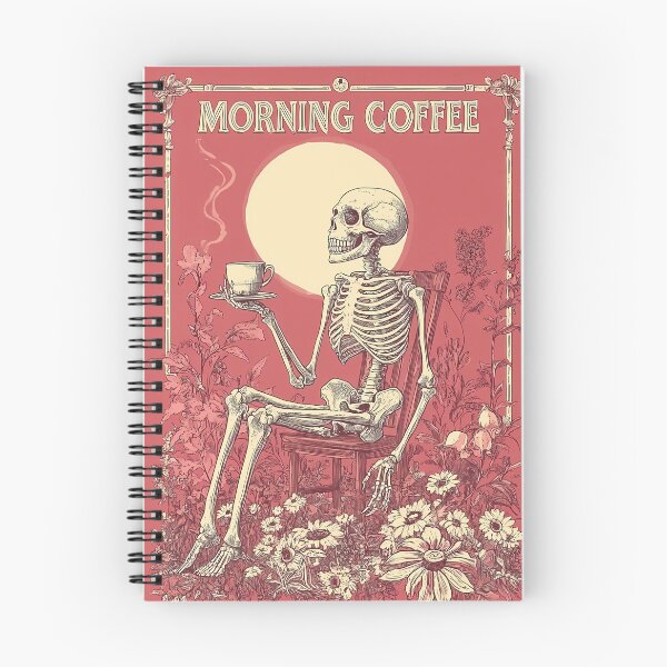 Item preview, coffee fan skeleton. everything comes to life after the first cup of coffee designed and sold by sandrawarty.
