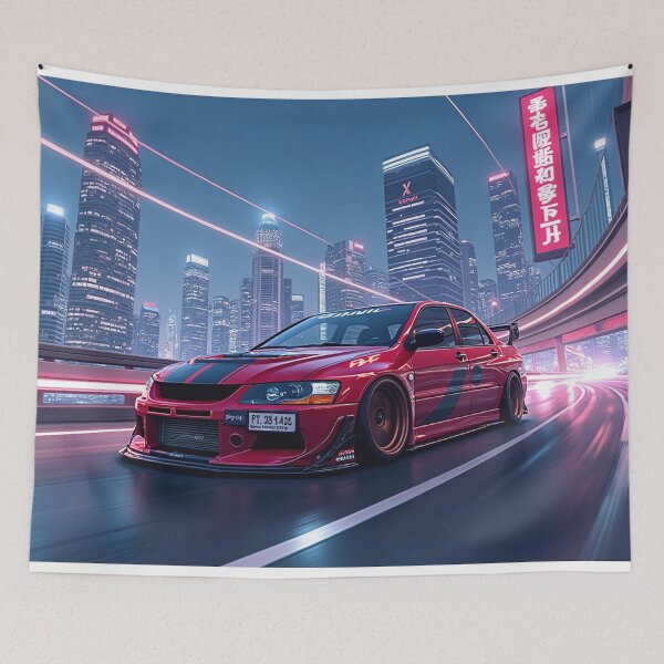 Item preview, Red tuned Mitsubishi Evo IX on the highway designed and sold by Salimgor Hangaround Music.