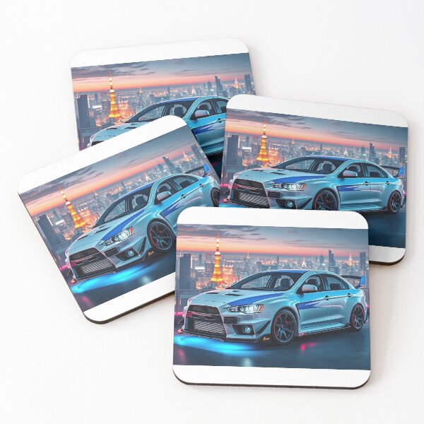 Item preview, Mitsubishi Evo IX on the parking garage – Blue Neon Lights designed and sold by Salimgor Hangaround Music.