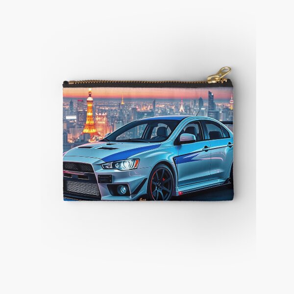 Artikelvorschau, Mitsubishi Evo IX auf dem Parkhaus – Blaue Neon Lichter entworfen und verkauft von Salimgor Hangaround Music.