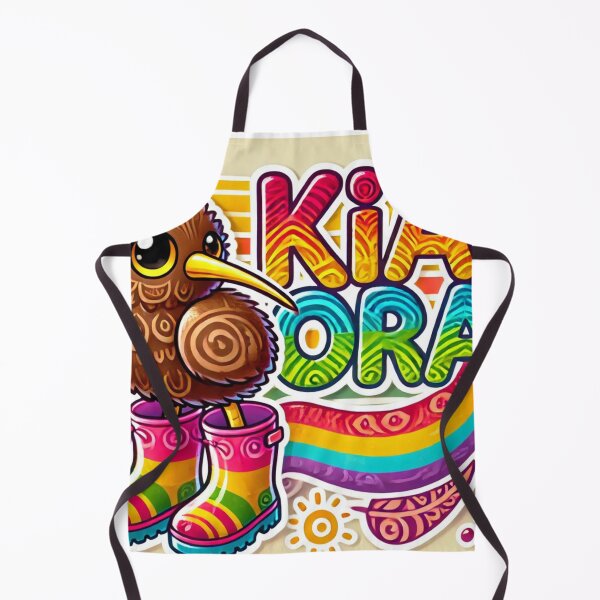 Item preview, Kia Ora from our Kiwi Bird in Rainbow Boots  designed and sold by 2-Tama-Toi.