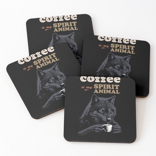 Item preview, Wolf: Coffee is my spirit animal designed and sold by Syahrasi.