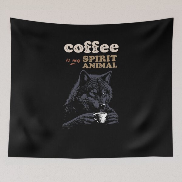 Item preview, Wolf: Coffee is my spirit animal designed and sold by Syahrasi.