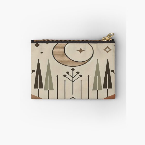 Item preview, Minimalist Boho Forest Scene with Crescent Moon designed and sold by 0Mystica0.