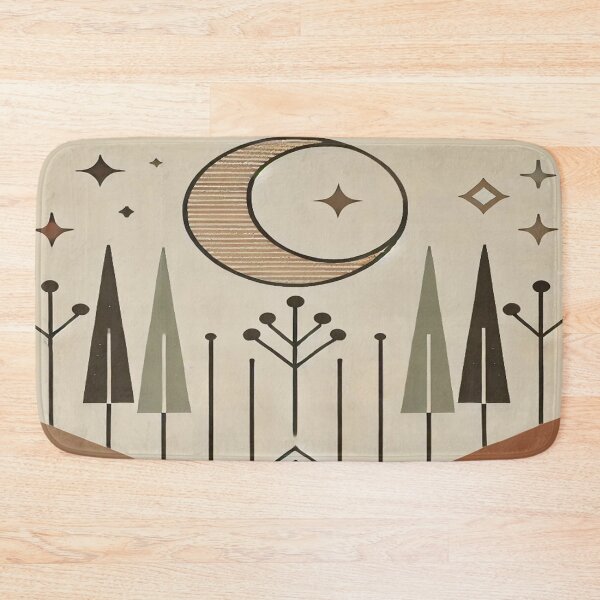 Artikelvorschau, Minimalistische Boho-Waldszene mit Halbmond entworfen und verkauft von 0Mystica0.