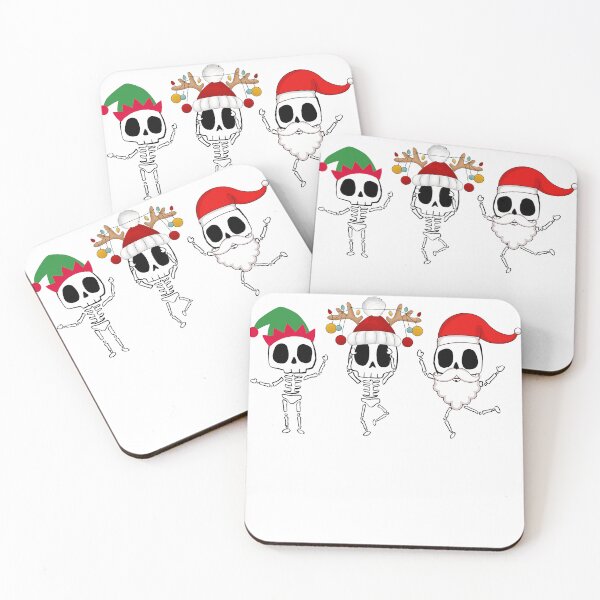 Item preview, funny Christmas dancing skeletons  designed and sold by miriamyk.