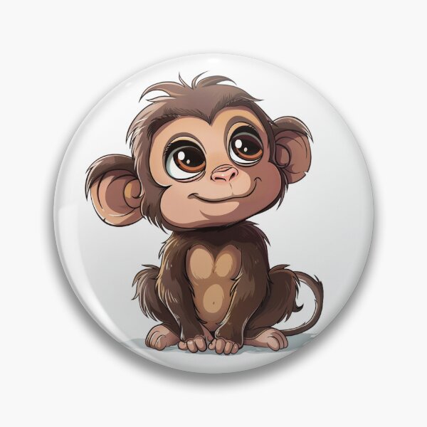 Item preview, Cute cartoon monkey designed and sold by Stickermagician.