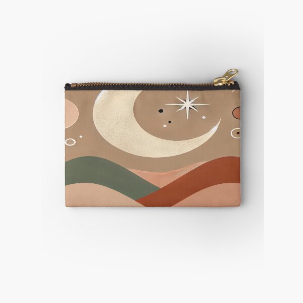 Item preview, Minimalist Boho Landscape with Crescent Moon designed and sold by 0Mystica0.