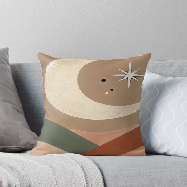Item preview, Minimalist Boho Landscape with Crescent Moon designed and sold by 0Mystica0.
