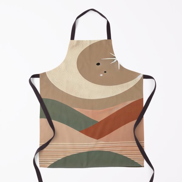 Item preview, Minimalist Boho Landscape with Crescent Moon designed and sold by 0Mystica0.