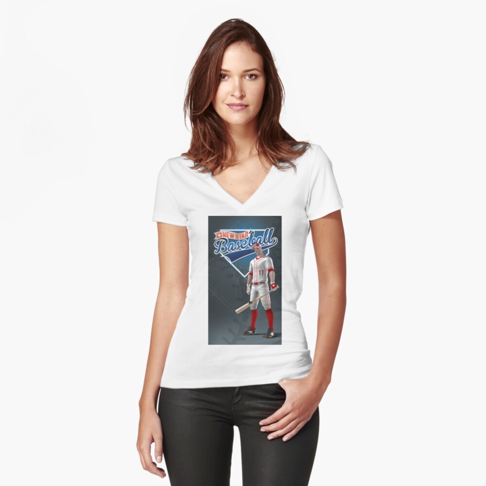 Item preview, Fitted V-Neck T-Shirt designed and sold by NewStarGames.