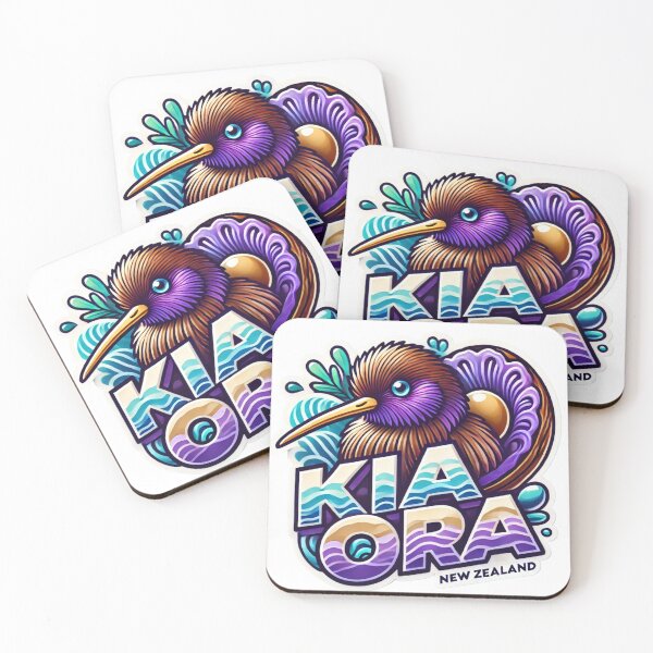 Item preview, Kia ora from our Kiwi Bird in Purple designed and sold by 2-Tama-Toi.