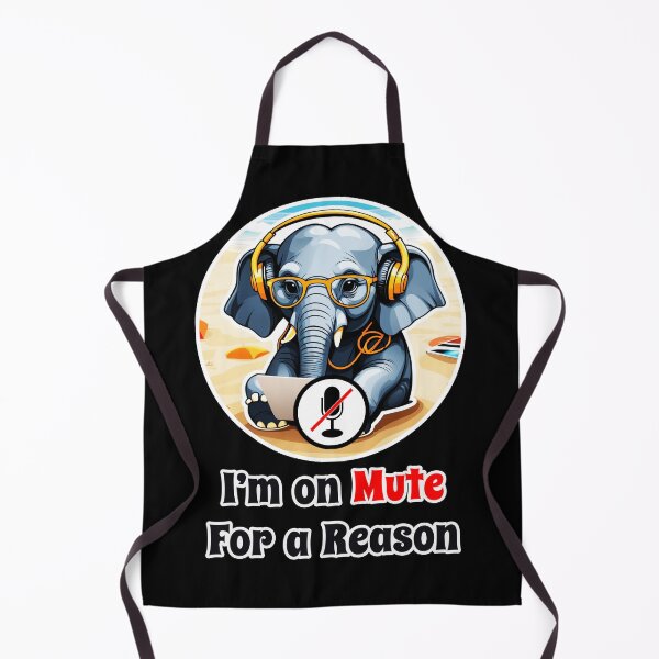 Item preview, Kawaii Office Elephant Funny Corporate Design - I Am on Mute for a Reason designed and sold by Ridiculam Toga.