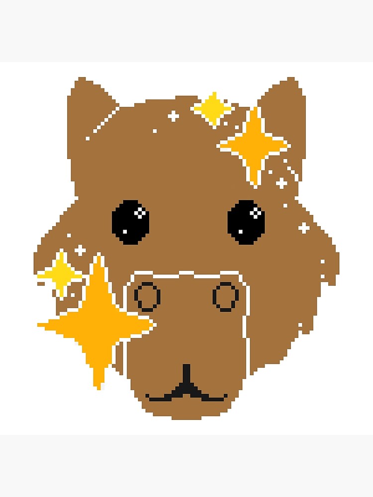 KAPIBARA capybara emoji emote cute kawaii pixel smiley sparkle