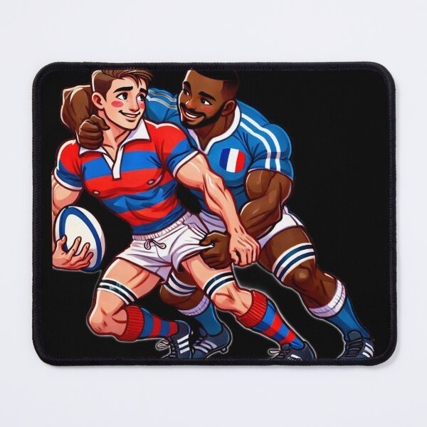 Item preview, Hello Handsome! Rugby Fun Daddies - LGBTQ Gay Pride Berber Brushstrokes Graphic Design designed and sold by ItsAKinkThing.