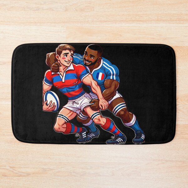Item preview, Hello Handsome! Rugby Fun Daddies - LGBTQ Gay Pride Berber Brushstrokes Graphic Design designed and sold by ItsAKinkThing.
