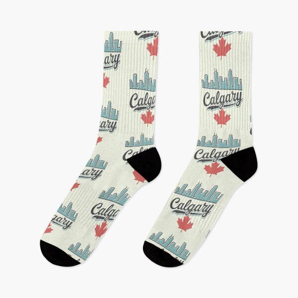 Item preview, Calgary Alberta Canada Minimalist Skyline Maple Leaf Pride designed and sold by HowToCanadian.