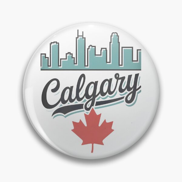 Item preview, Calgary Alberta Canada Minimalist Skyline Maple Leaf Pride designed and sold by HowToCanadian.