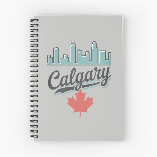 Item preview, Calgary Alberta Canada Minimalist Skyline Maple Leaf Pride designed and sold by HowToCanadian.