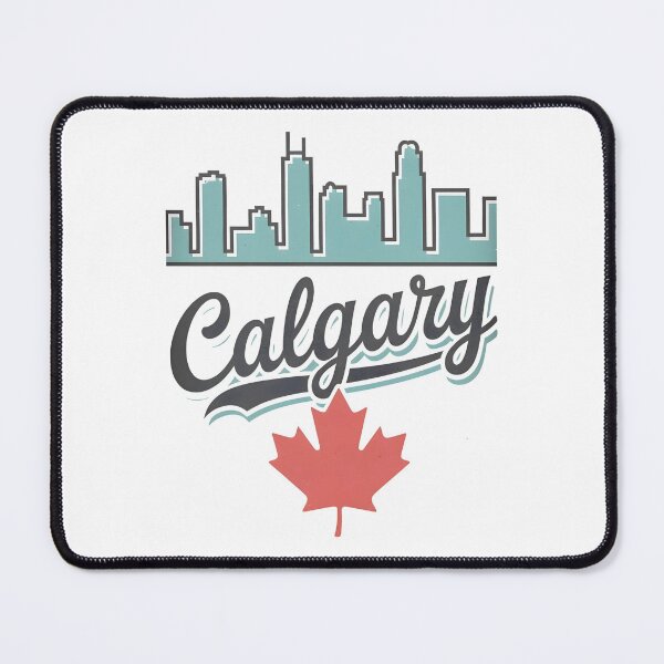 Item preview, Calgary Alberta Canada Minimalist Skyline Maple Leaf Pride designed and sold by HowToCanadian.